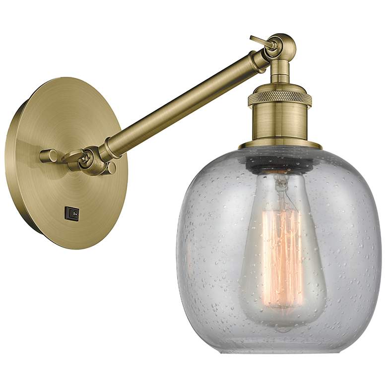 Image 1 Ballston Belfast 6" Incandescent Sconce - Brass Finish - Seedy Shade