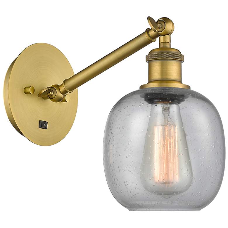 Image 1 Ballston Belfast 6" Incandescent Sconce - Brass Finish - Seedy Shade