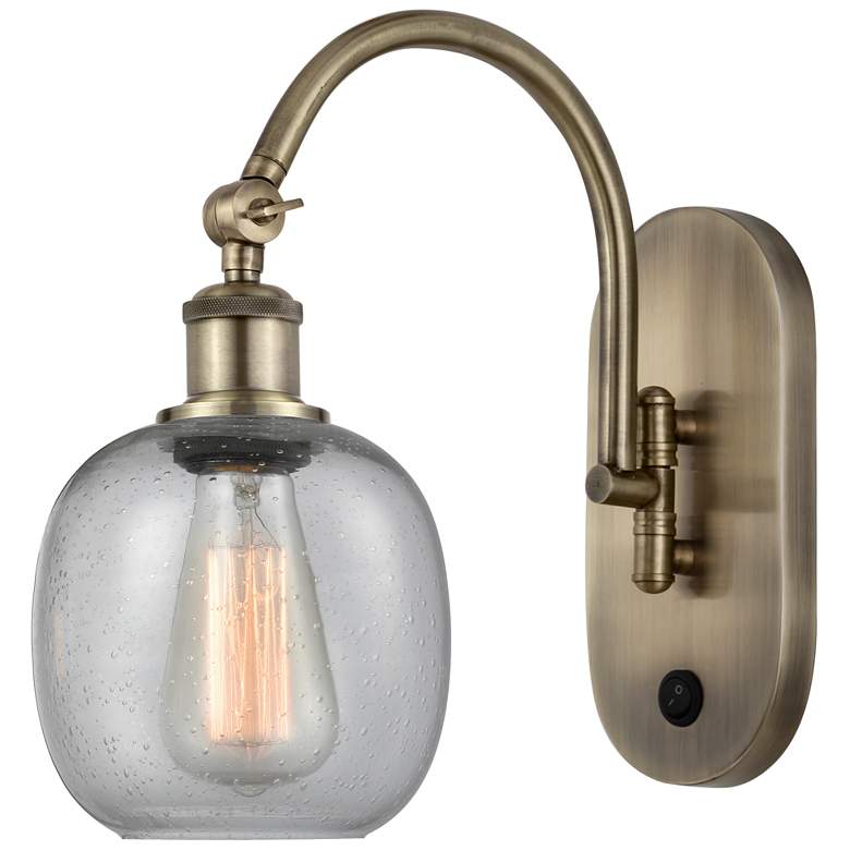 Image 1 Ballston Belfast 6" Incandescent Sconce - Brass Finish - Seedy Shade