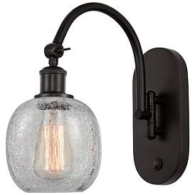 Image1 of Ballston Belfast 6" Incandescent Sconce - Bronze - Clear Crackle Shade