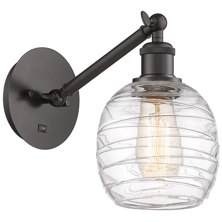 Image 1 Ballston Belfast 6" Incandescent Sconce - Bronze Finish - Deco Swirl S