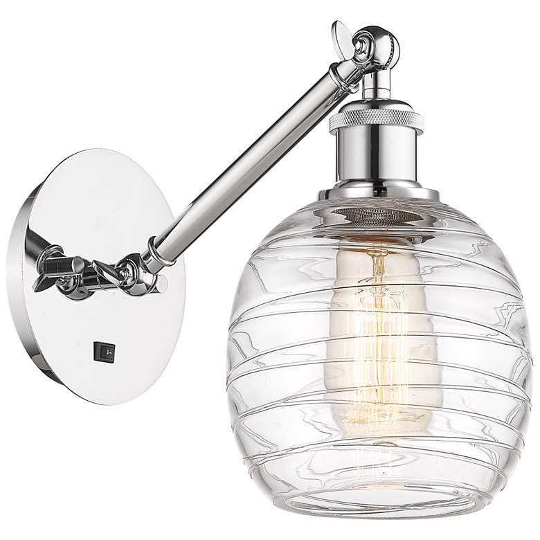 Image 1 Ballston Belfast 6" Incandescent Sconce - Chrome Finish - Deco Swirl S