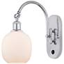 Ballston Belfast 6" Incandescent Sconce - Chrome Finish - Matte White