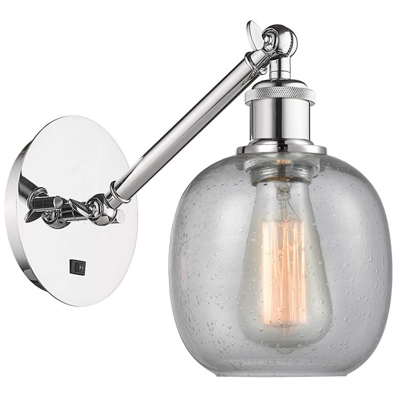 Image 1 Ballston Belfast 6" Incandescent Sconce - Chrome Finish - Seedy Shade