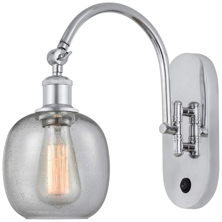 Image 1 Ballston Belfast 6" Incandescent Sconce - Chrome Finish - Seedy Shade