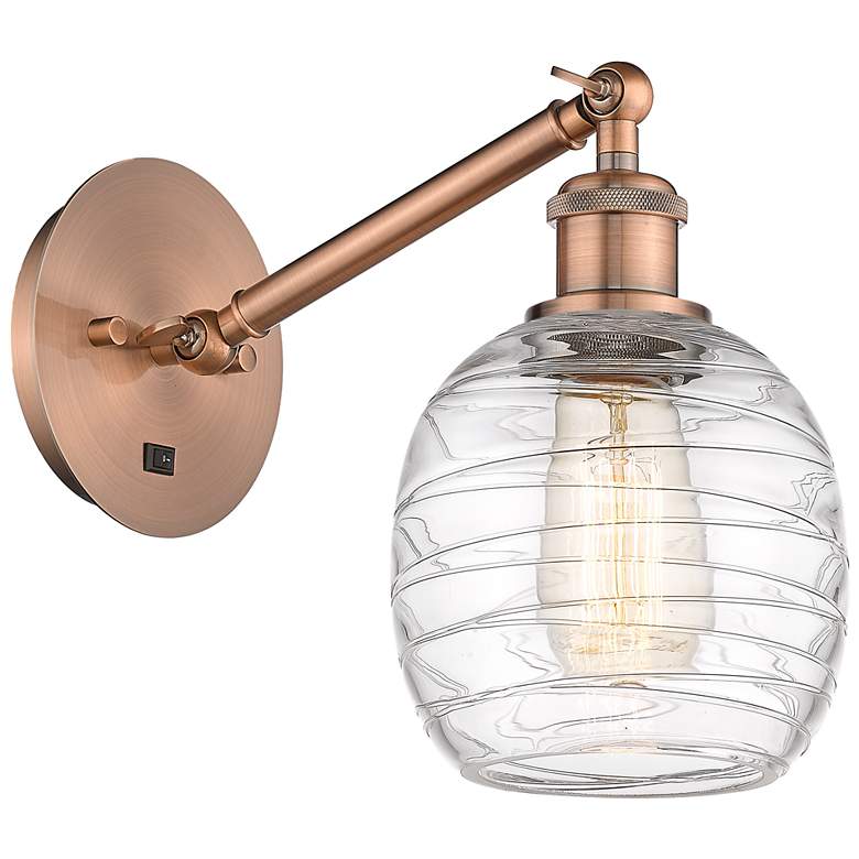Image 1 Ballston Belfast 6" Incandescent Sconce - Copper Finish - Deco Swirl S