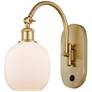 Ballston Belfast 6" Incandescent Sconce - Gold Finish - Matte White Sh