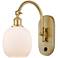 Ballston Belfast 6" Incandescent Sconce - Gold Finish - Matte White Sh