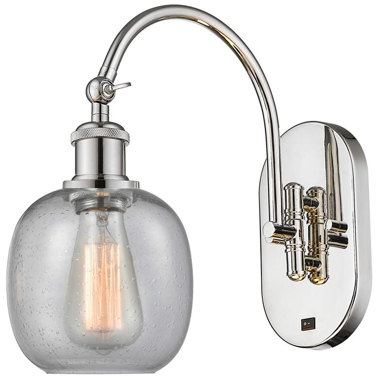 Image 1 Ballston Belfast 6" Incandescent Sconce - Nickel Finish - Seedy Shade