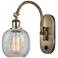 Ballston Belfast 6" LED Sconce - Brass Finish - Clear Crackle Shade