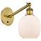Ballston Belfast 6" LED Sconce - Brass Finish - Matte White Shade