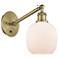 Ballston Belfast 6" LED Sconce - Brass Finish - Matte White Shade