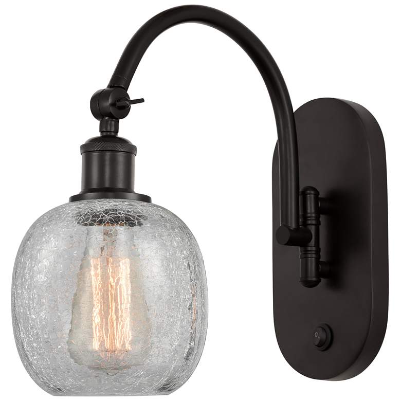 Image 1 Ballston Belfast 6" LED Sconce - Bronze Finish - Clear Crackle Shade