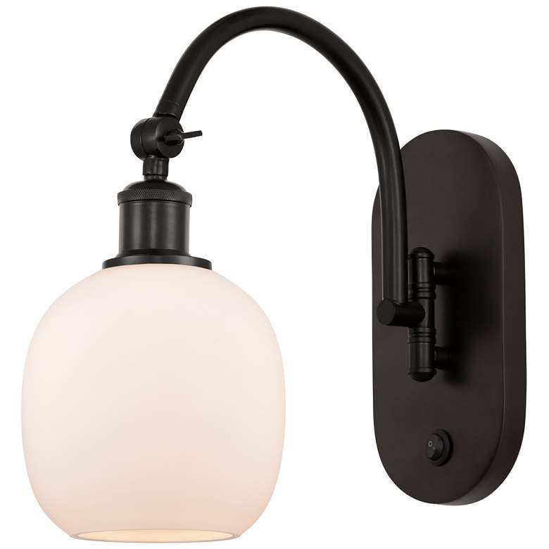 Image 1 Ballston Belfast 6" LED Sconce - Bronze Finish - Matte White Shade