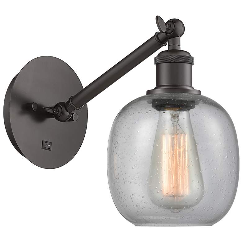 Image 1 Ballston Belfast 6" LED Sconce - Bronze Finish - Seedy Shade