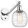 Ballston Belfast 6" LED Sconce - Chrome Finish - Deco Swirl Shade