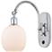 Ballston Belfast 6" LED Sconce - Chrome Finish - Matte White Shade