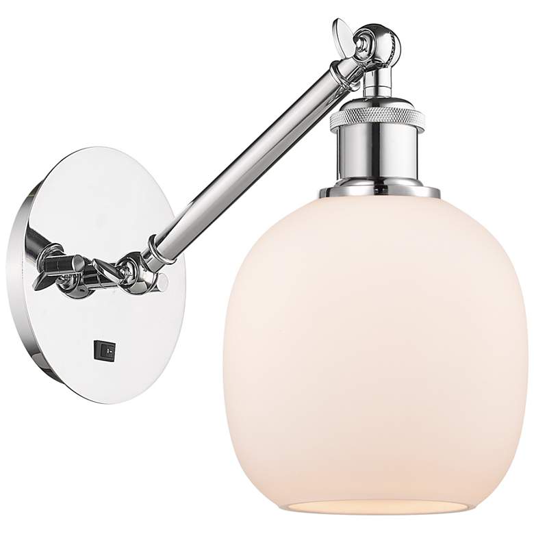 Image 1 Ballston Belfast 6" LED Sconce - Chrome Finish - Matte White Shade