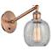 Ballston Belfast 6" LED Sconce - Copper Finish - Clear Crackle Shade