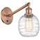 Ballston Belfast 6" LED Sconce - Copper Finish - Deco Swirl Shade