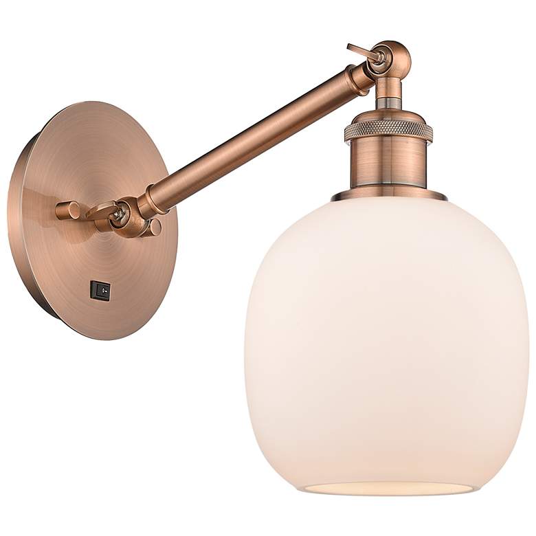 Image 1 Ballston Belfast 6" LED Sconce - Copper Finish - Matte White Shade