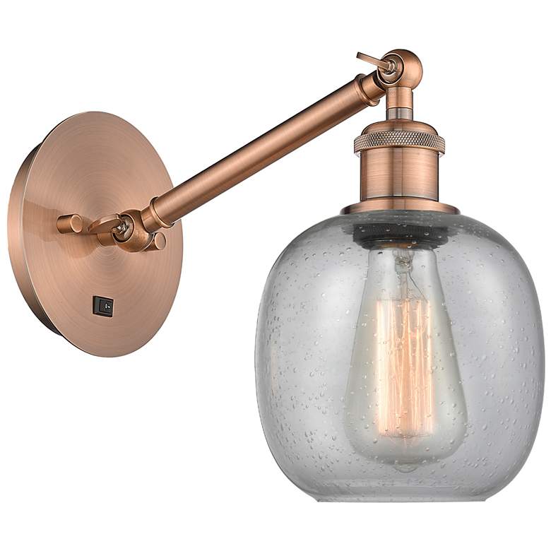 Image 1 Ballston Belfast 6" LED Sconce - Copper Finish - Seedy Shade