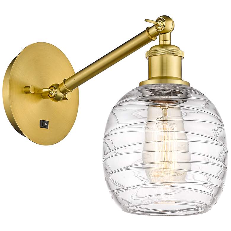 Image 1 Ballston Belfast 6" LED Sconce - Gold Finish - Deco Swirl Shade