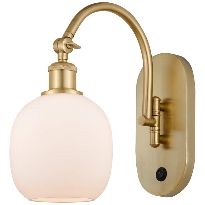 Image 1 Ballston Belfast 6" LED Sconce - Gold Finish - Matte White Shade