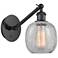 Ballston Belfast 6" LED Sconce - Matte Black Finish - Clear Crackle Sh