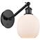 Ballston Belfast 6" LED Sconce - Matte Black Finish - Matte White Shad