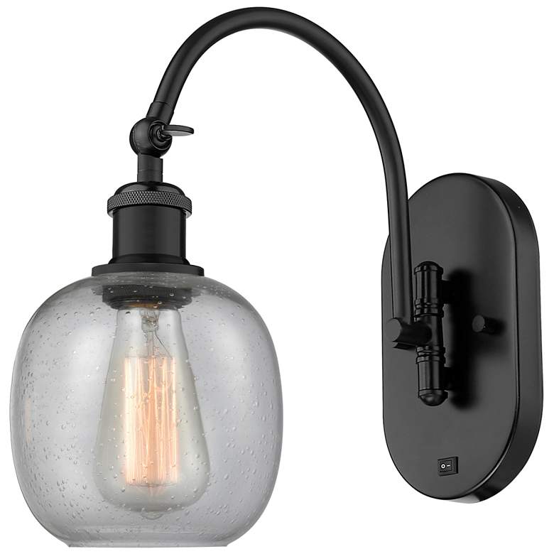 Image 1 Ballston Belfast 6" LED Sconce - Matte Black Finish - Seedy Shade