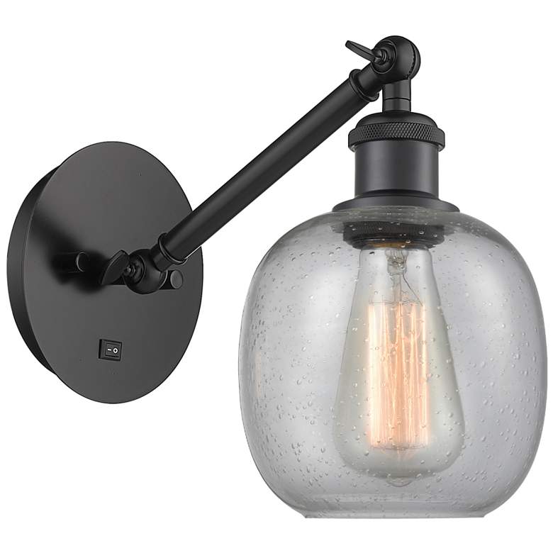 Image 1 Ballston Belfast 6" LED Sconce - Matte Black Finish - Seedy Shade
