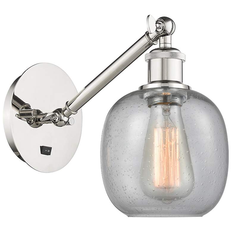 Image 1 Ballston Belfast 6" LED Sconce - Nickel Finish - Seedy Shade