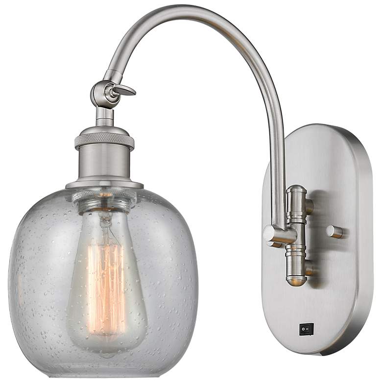 Image 1 Ballston Belfast 6" LED Sconce - Nickel Finish - Seedy Shade