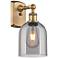 Ballston Bella 10.5" High Brushed Brass Sconce With Light Smoke Shade
