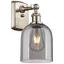Ballston Bella 10.5" High Brushed Satin Nickel Sconce w/ Light Smoke S