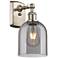 Ballston Bella 10.5" High Brushed Satin Nickel Sconce w/ Light Smoke S