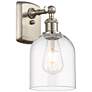 Ballston Bella 10.5" High Brushed Satin Nickel Sconce With Clear Shade