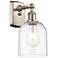 Ballston Bella 10.5" High Brushed Satin Nickel Sconce With Clear Shade