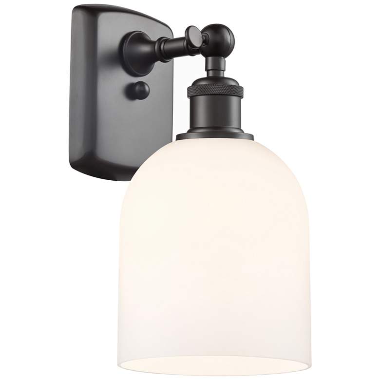 Image 1 Ballston Bella 10.5" High Oil Rubbed Bronze Sconce With Glossy White S