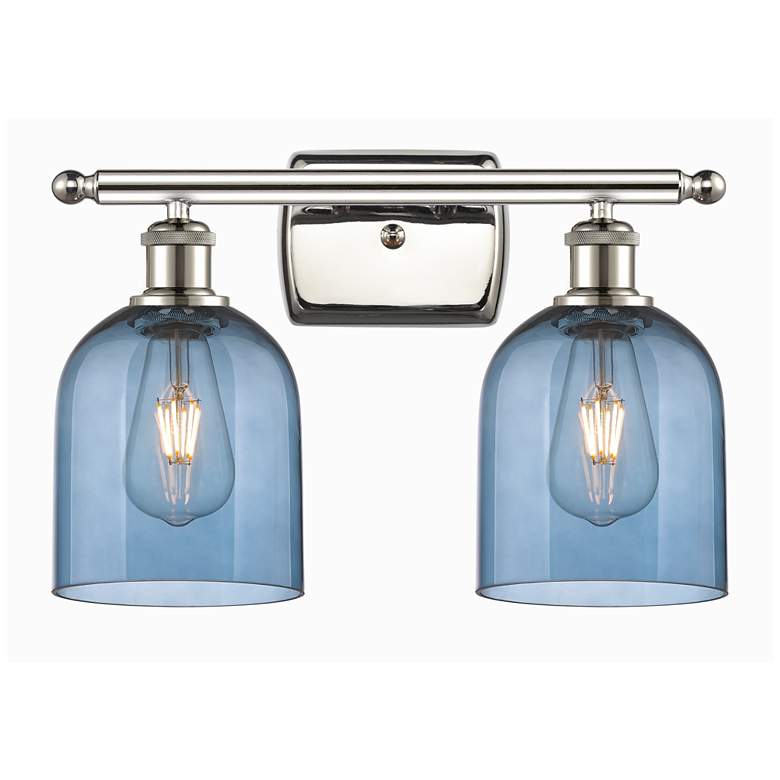Image 1 Ballston Bella 10 1/2"H Polished Nickel 2-Light Wall Sconce