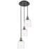 Ballston Bella 12"W 3-Light Black Brass Corded Multi Pendant w/ Clear