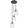 Ballston Bella 12"W 3-Light Black Brass Corded Multi Pendant w/ Seedy