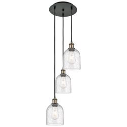 Ballston Bella 12"W 3-Light Black Brass Corded Multi Pendant w/ Seedy