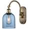 Ballston Bella 13"H Antique Brass Adjustable Sconce w/ Blue Shade