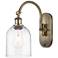 Ballston Bella 13"H Antique Brass Adjustable Sconce w/ Clear Shade