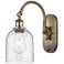 Ballston Bella 13"H Antique Brass Adjustable Sconce w/ Seedy Shade