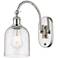 Ballston Bella 13"H Polished Nickel Adjustable Sconce w/ Seedy Shade