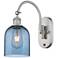 Ballston Bella 13"H Satin Nickel Adjustable Sconce w/ Blue Shade