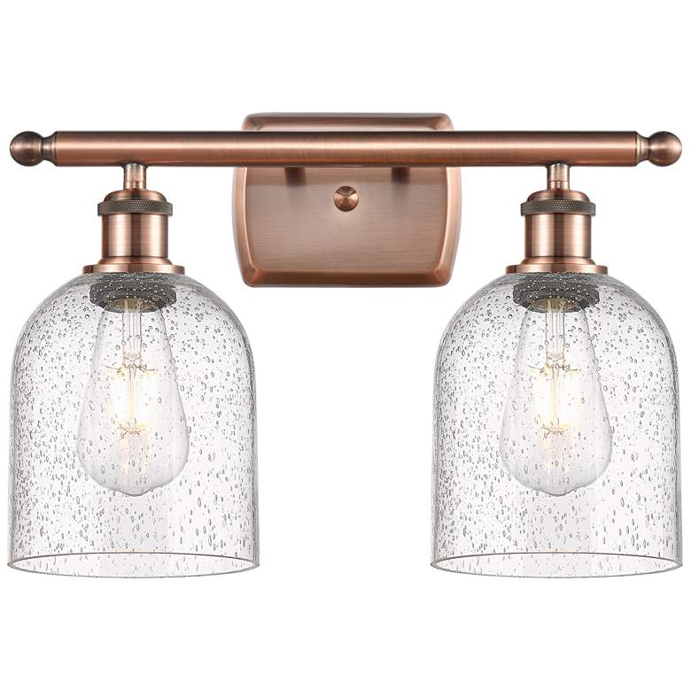 Image 1 Ballston Bella 15.5" Wide 2 Light Antique Copper Bath Light w/ Seedy S